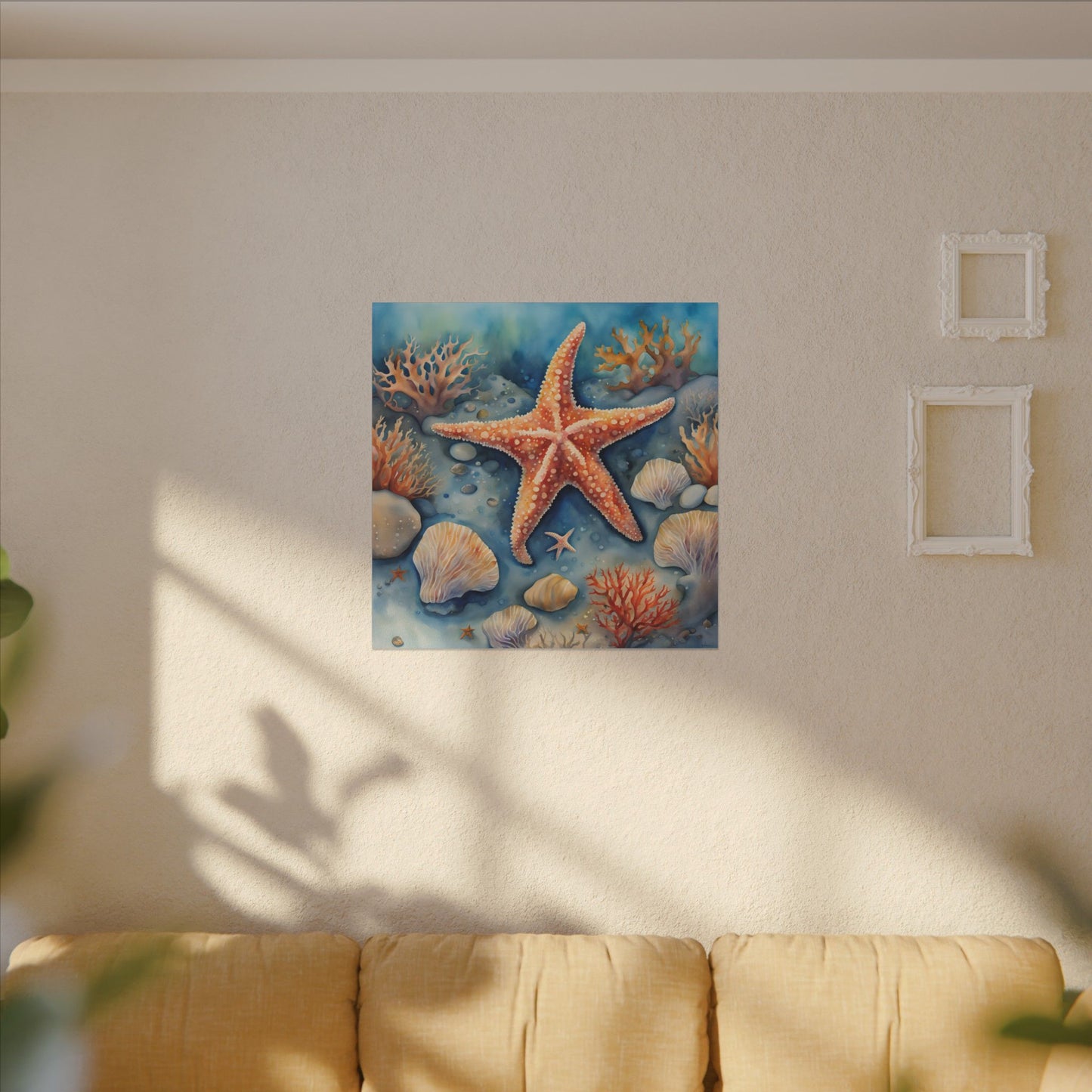 Matte Wall Canvas - Starfish - Neptune's Nursery Collection