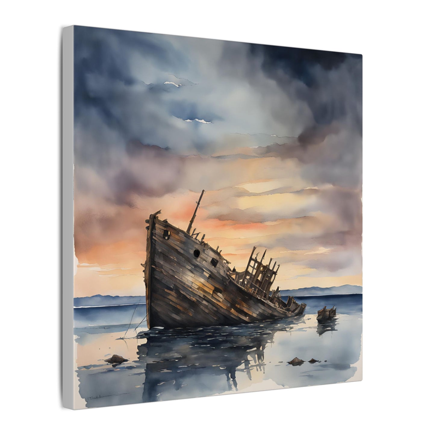 Matte Wall Canvas - Shipwreck - Neptune's Nursery Collection