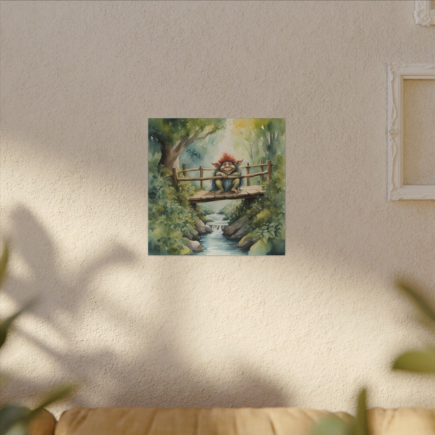 Matte Wall Canvas - Troll on the Bridge - Storybook Dreams Collection