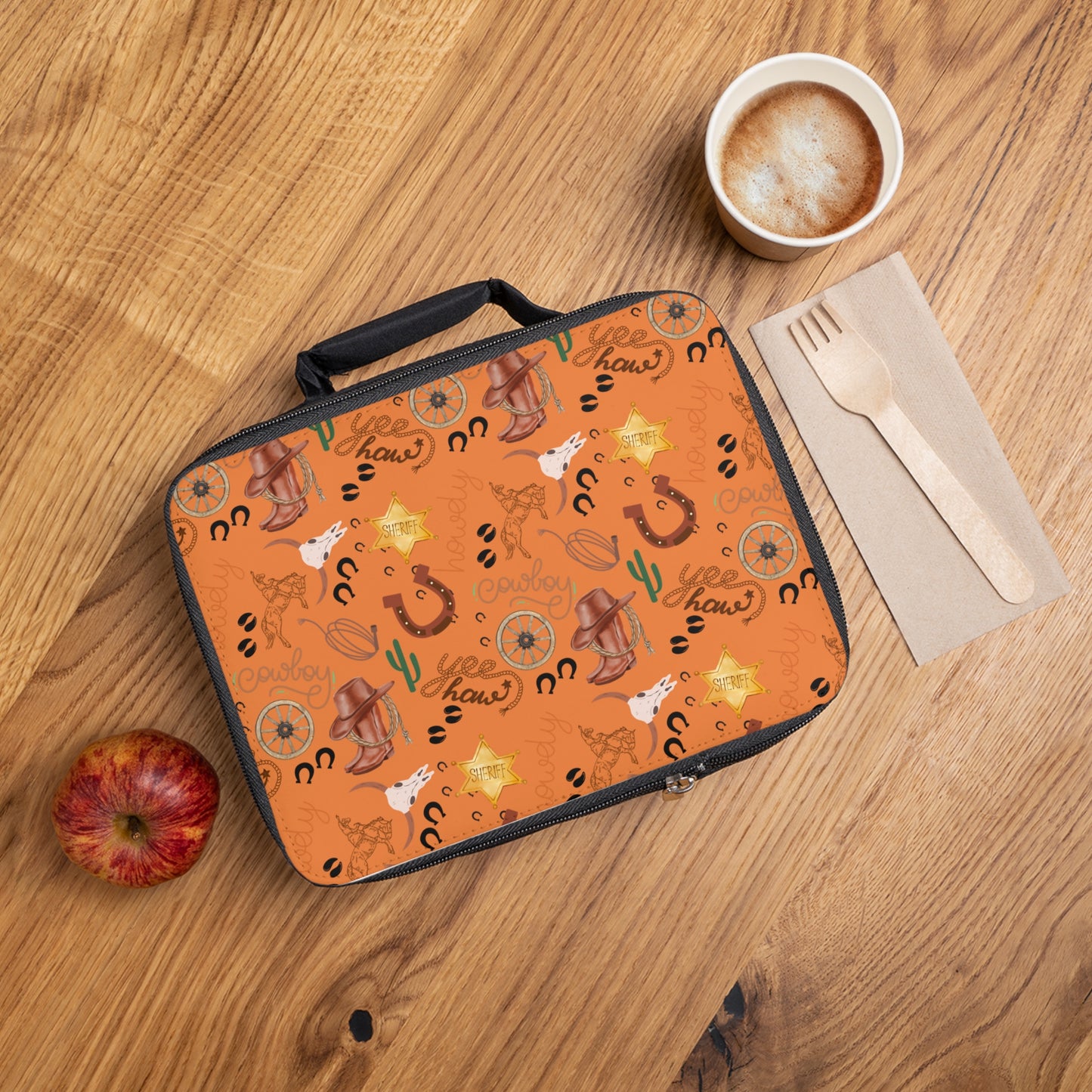 Lunch Bag - Cowboy - Natural Hide