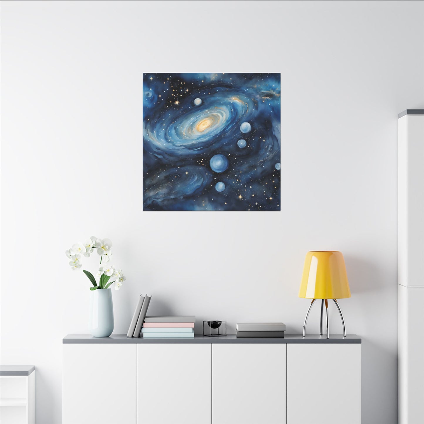 Matte Wall Canvas - Blue Galaxy - Beyond the Stars Collection