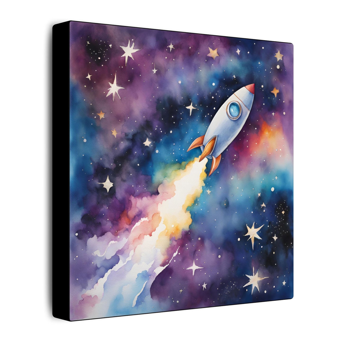 Matte Wall Canvas - Rocket Ship - Beyond the Stars Collection