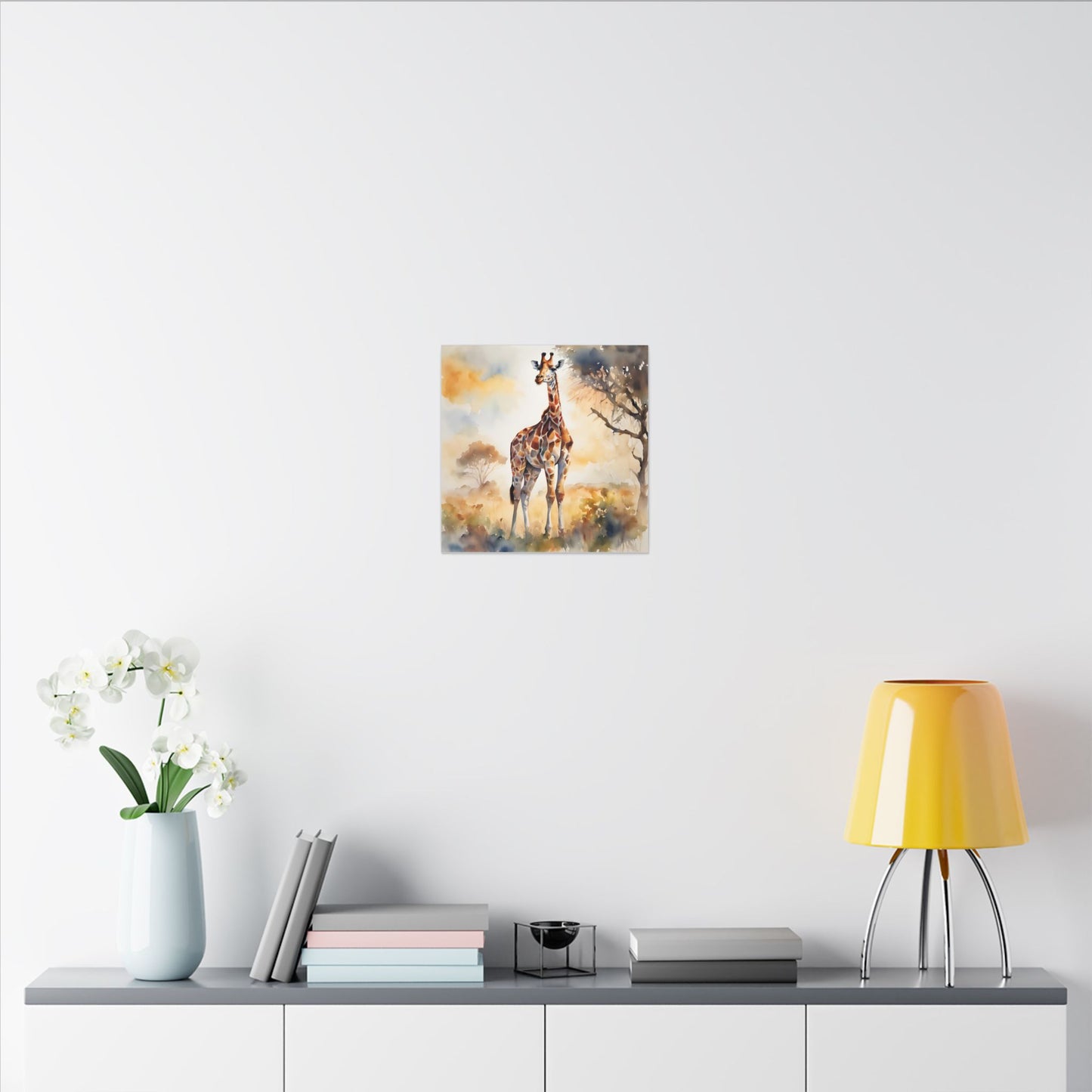 Matte Wall Canvas - Giraffe - African Safari Collection