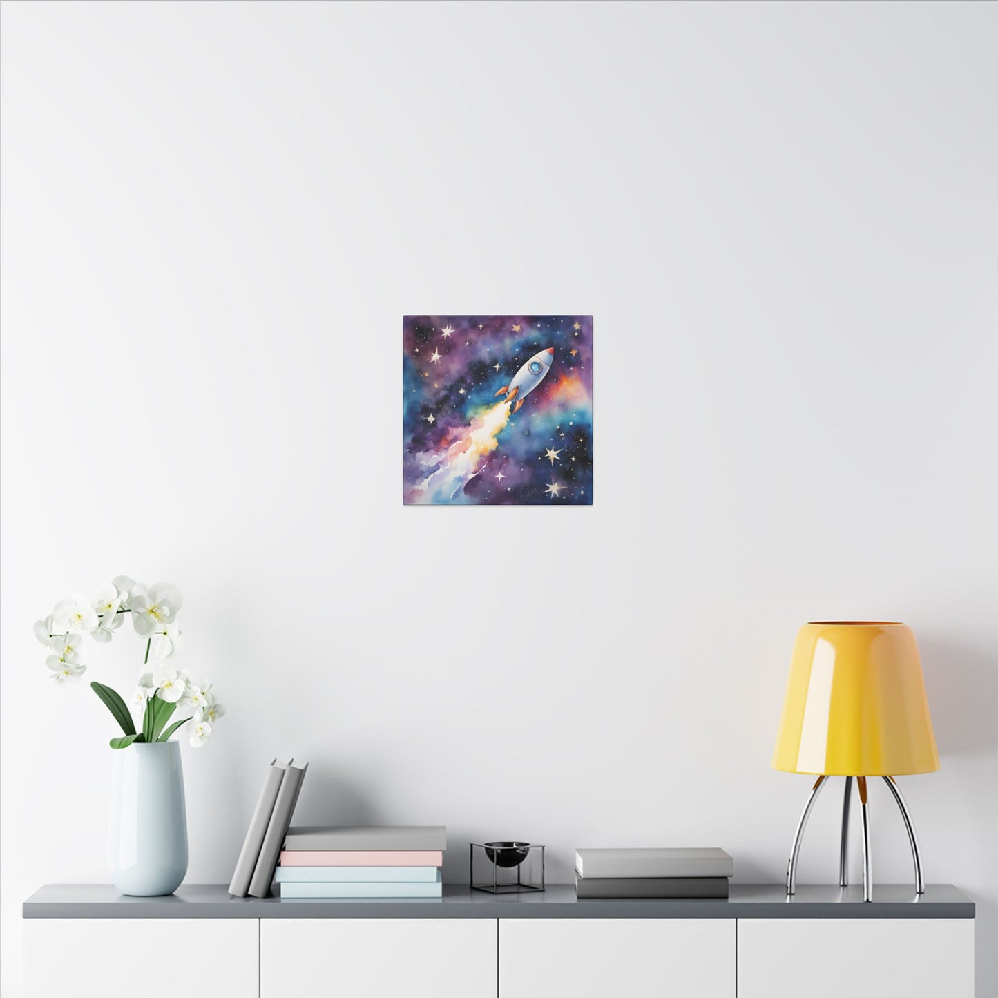 Matte Wall Canvas - Rocket Ship - Beyond the Stars Collection