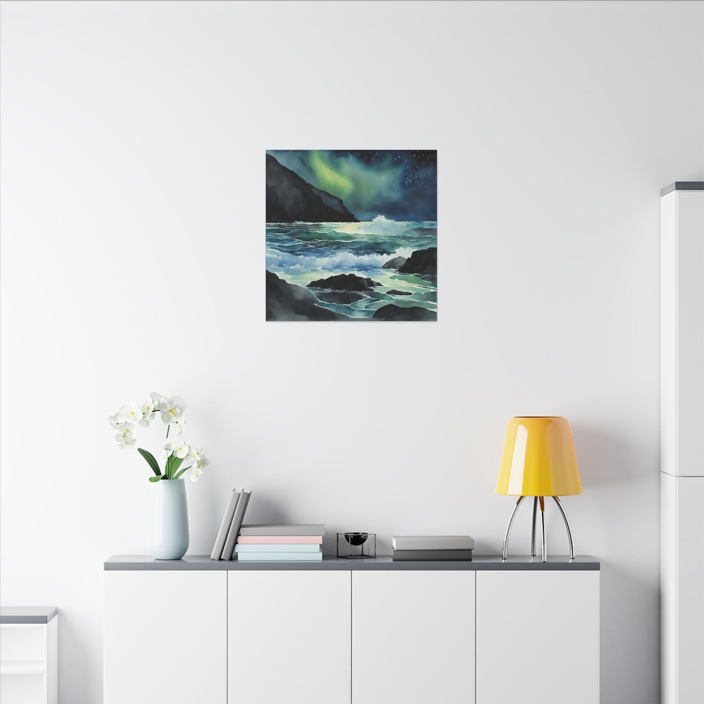 Matte Wall Canvas - Sea at Night - Neptune's Nursery Collection