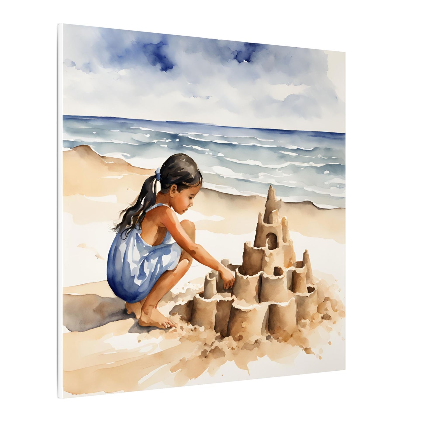 Matte Wall Canvas - Sand Castle - Neptune's Nursery Collection