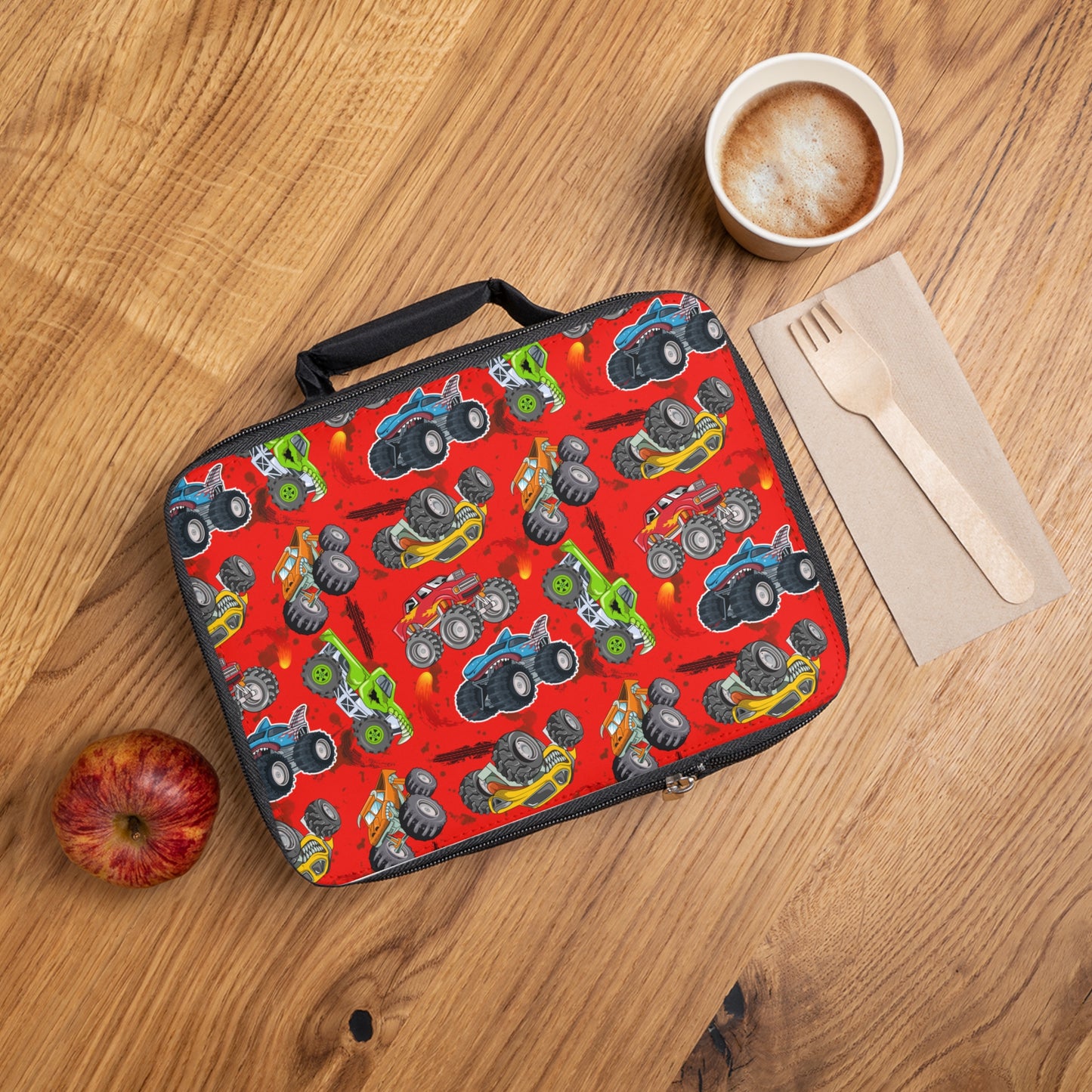Lunch Bag - Monster Truck - Red Hot