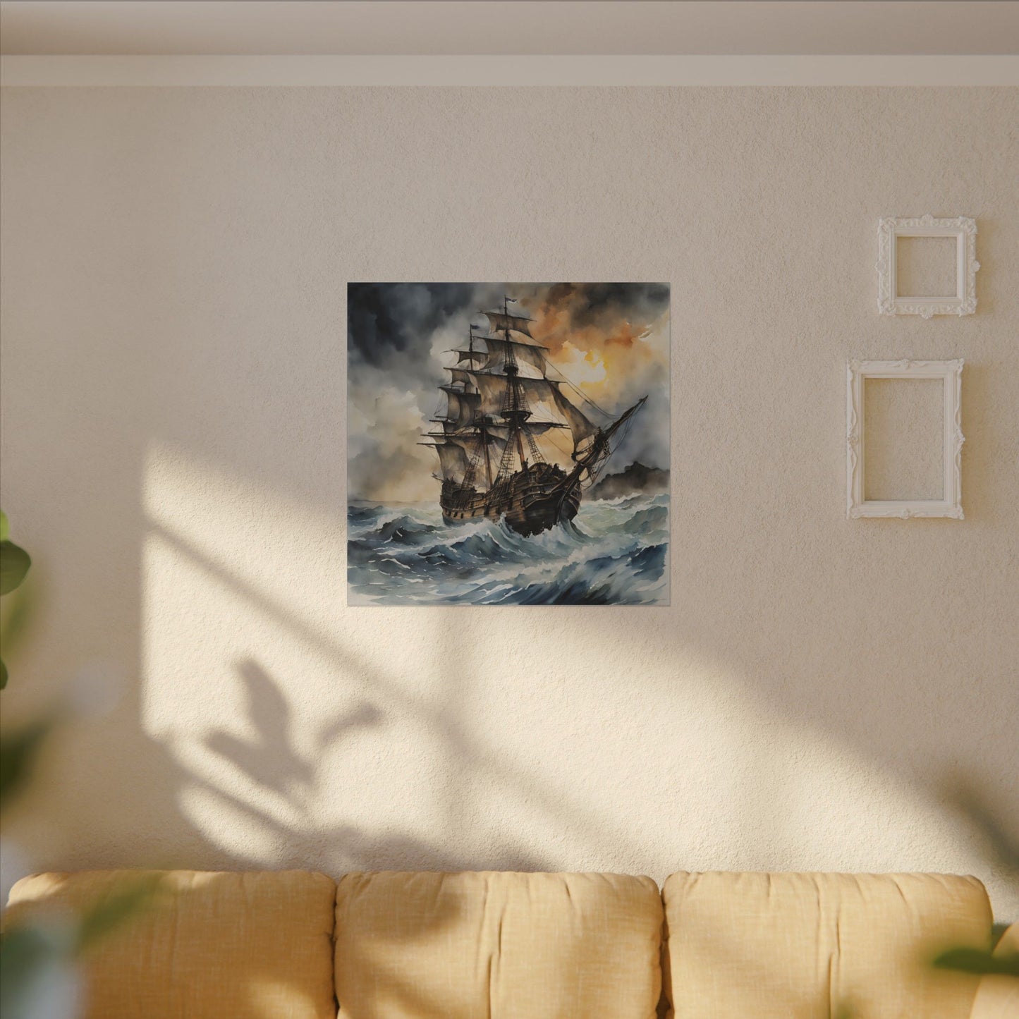 Matte Wall Canvas - Pirate Ship - Neptune's Nursery Collection