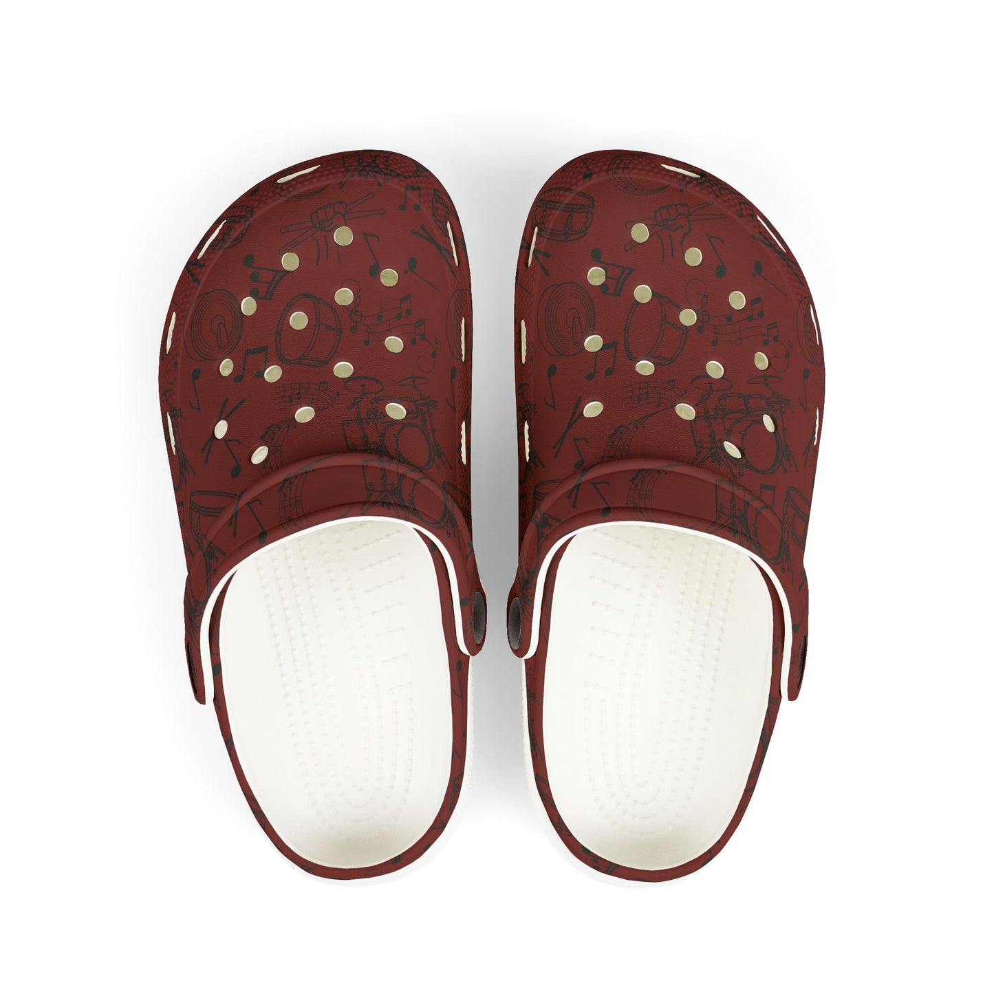 Kid's Foam Clogs - Drums - Maroon
