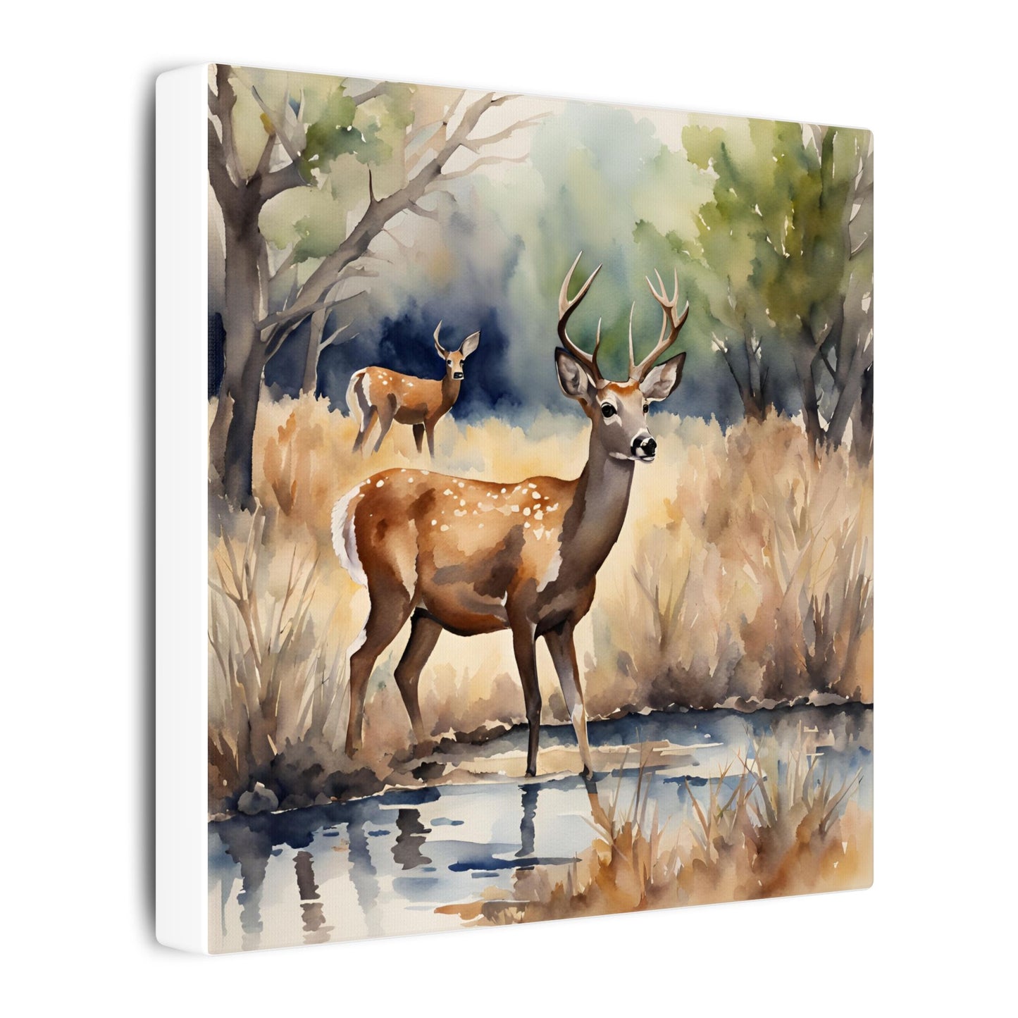 Matte Wall Canvas - Deer - The Great Outdoors Collection