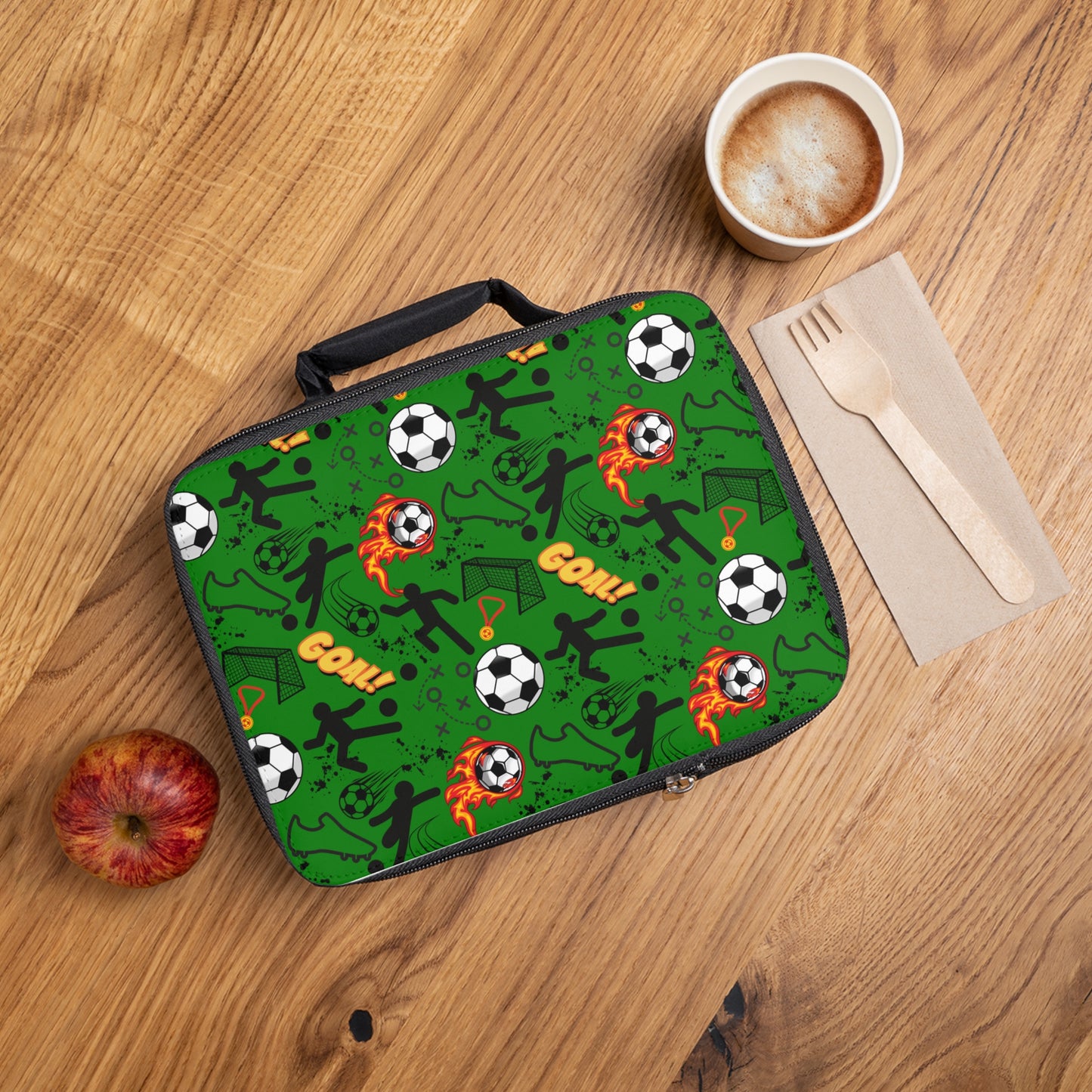 Lunch Bag - Soccer - True Green