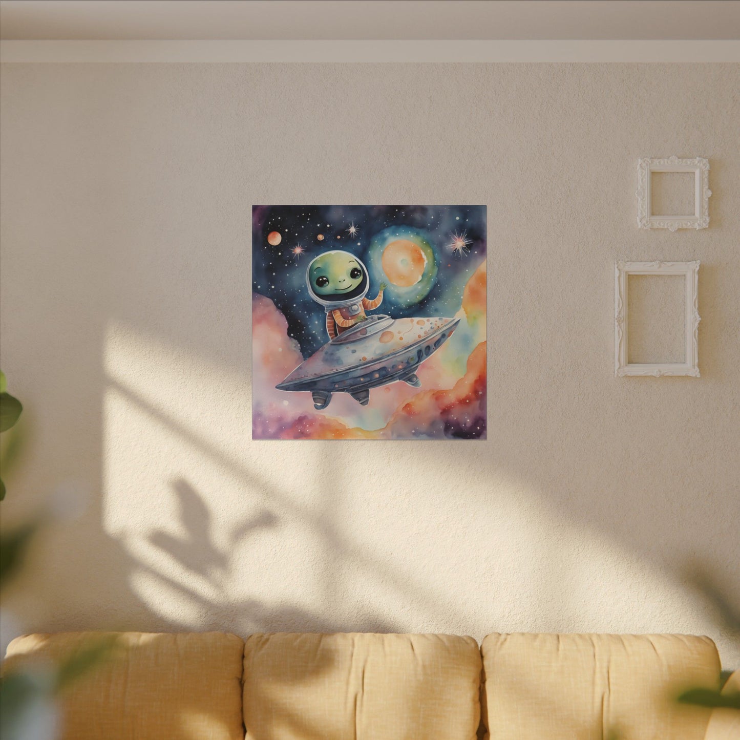 Matte Wall Canvas - Friendly Alien - Beyond the Stars Collection