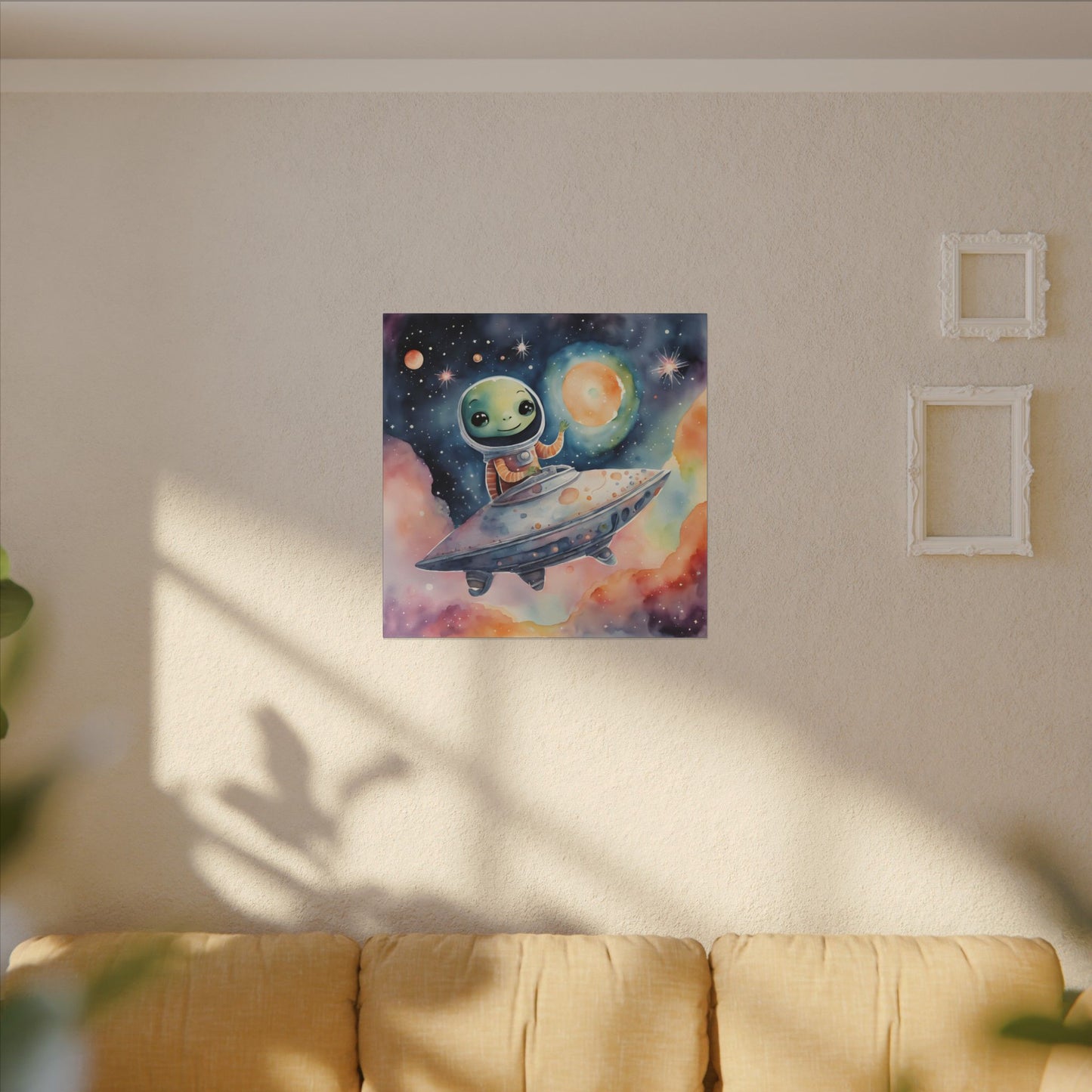 Matte Wall Canvas - Friendly Alien - Beyond the Stars Collection