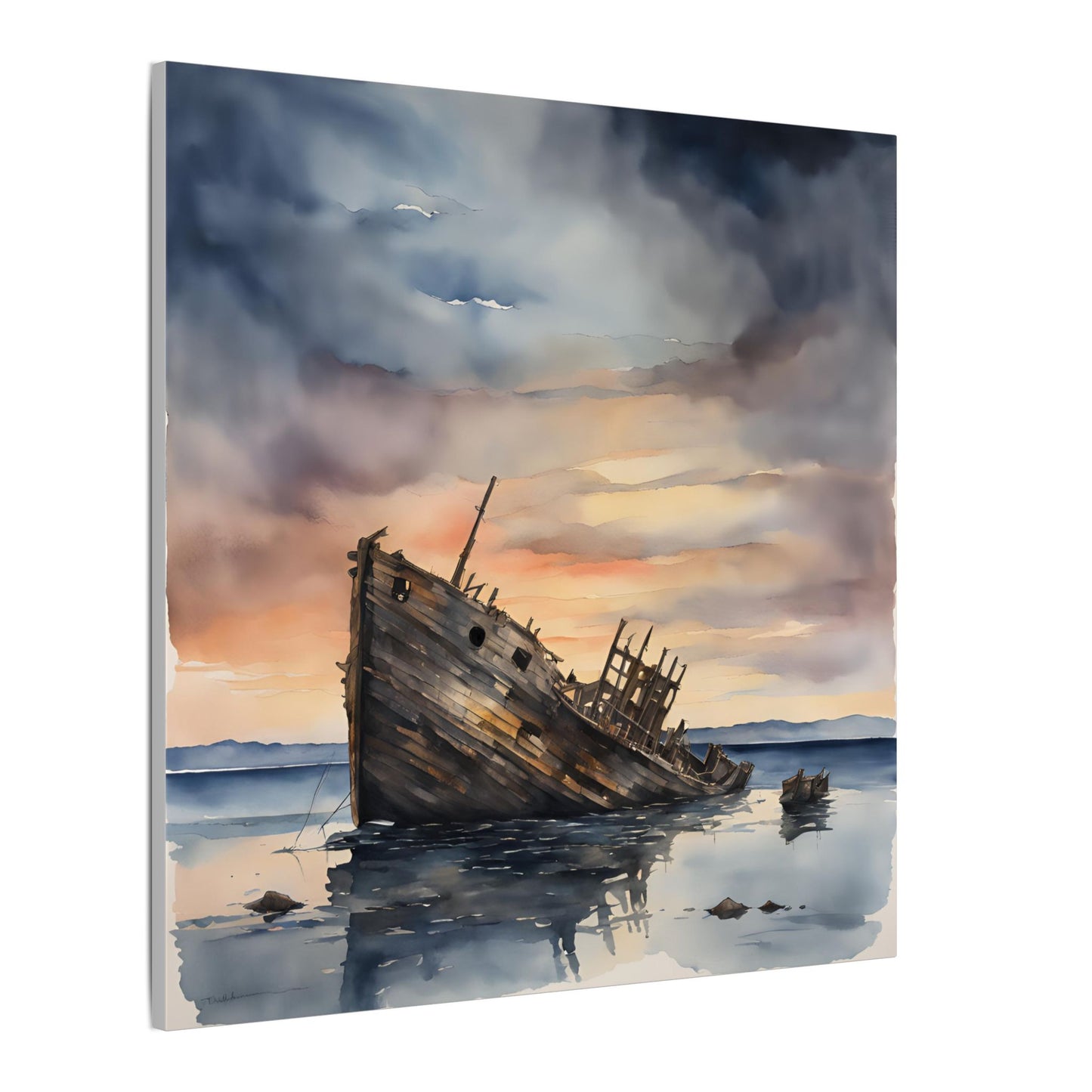 Matte Wall Canvas - Shipwreck - Neptune's Nursery Collection