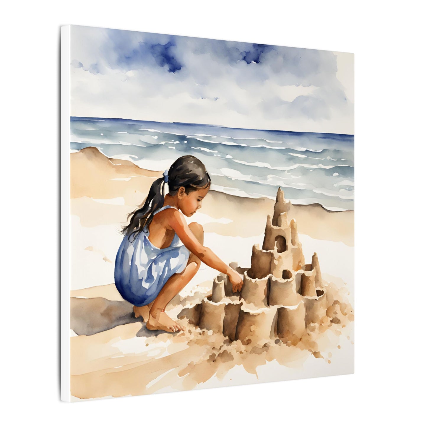 Matte Wall Canvas - Sand Castle - Neptune's Nursery Collection