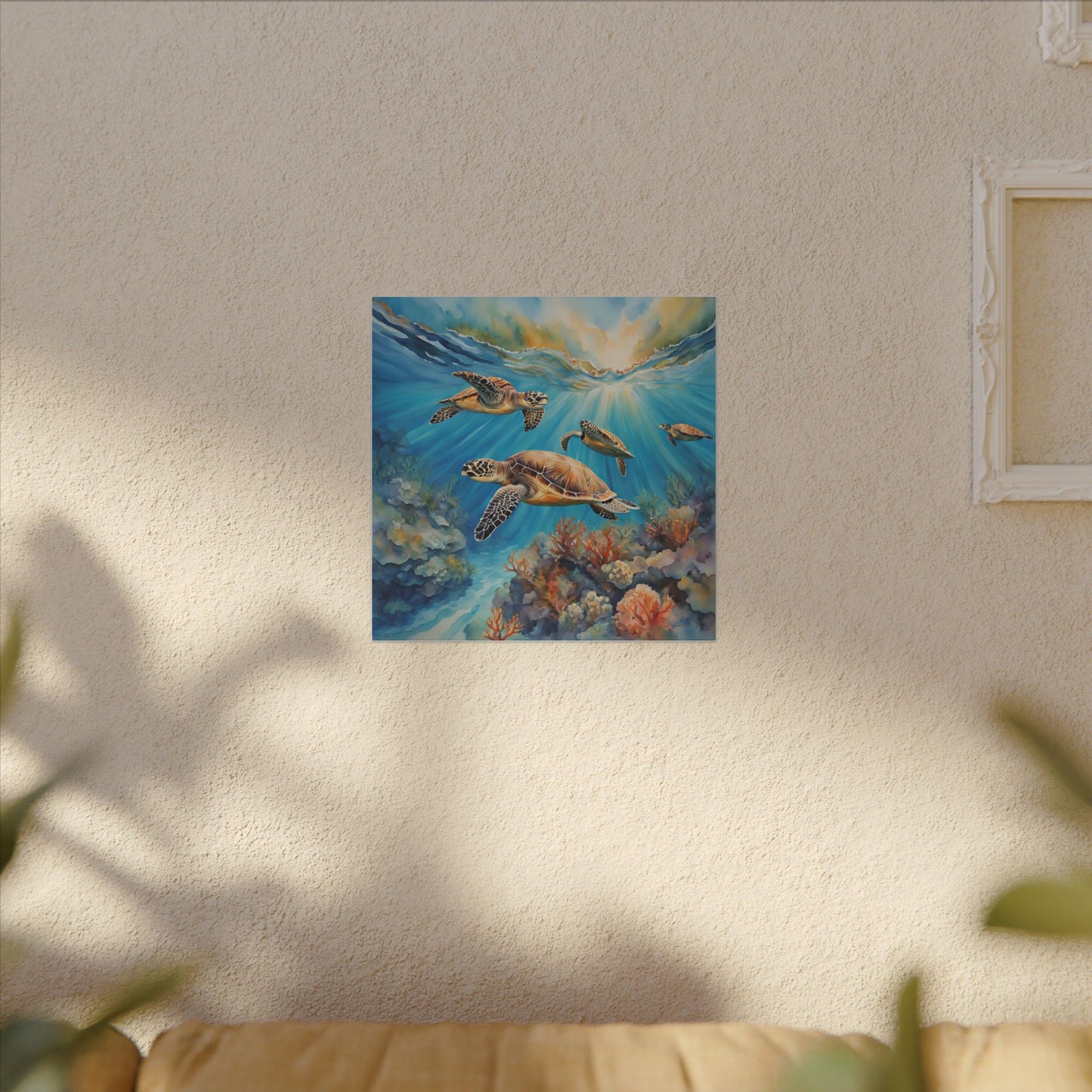 Matte Wall Canvas - Sea Turtles - Neptune's Nursery Collection