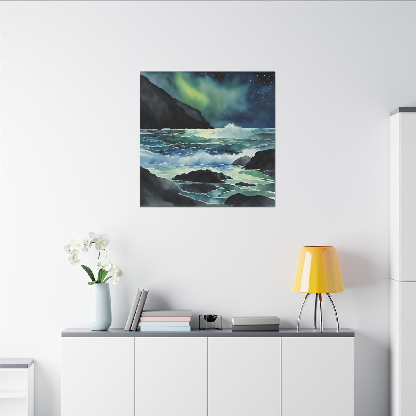 Matte Wall Canvas - Sea at Night - Neptune's Nursery Collection
