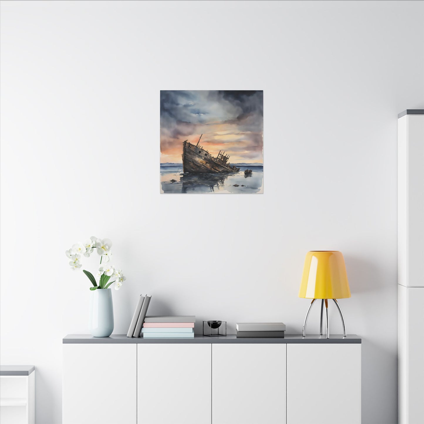 Matte Wall Canvas - Shipwreck - Neptune's Nursery Collection