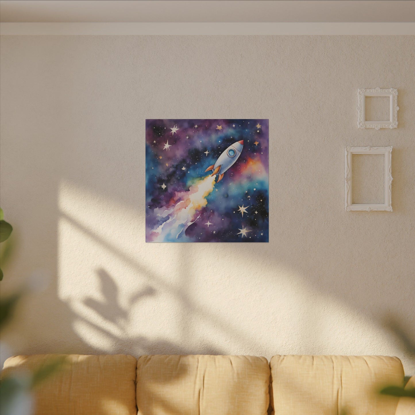 Matte Wall Canvas - Rocket Ship - Beyond the Stars Collection