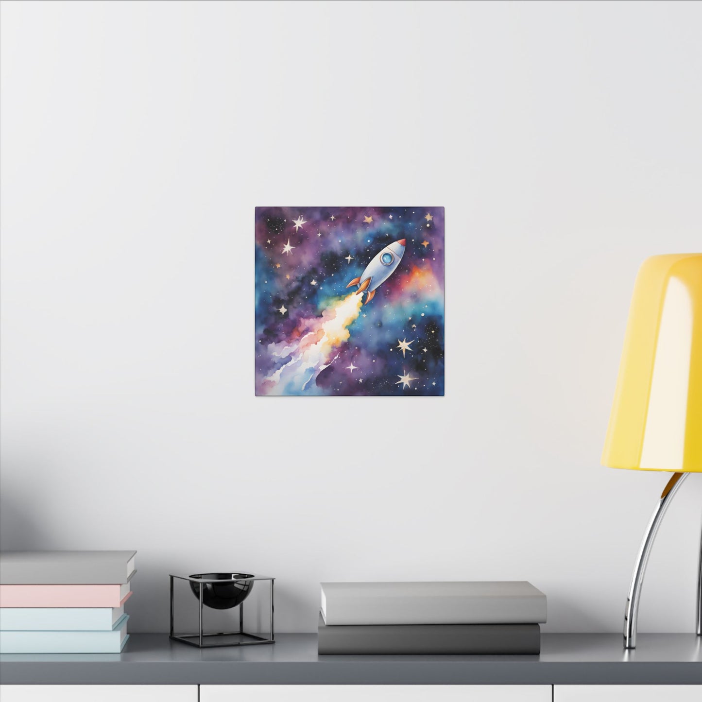 Matte Wall Canvas - Rocket Ship - Beyond the Stars Collection