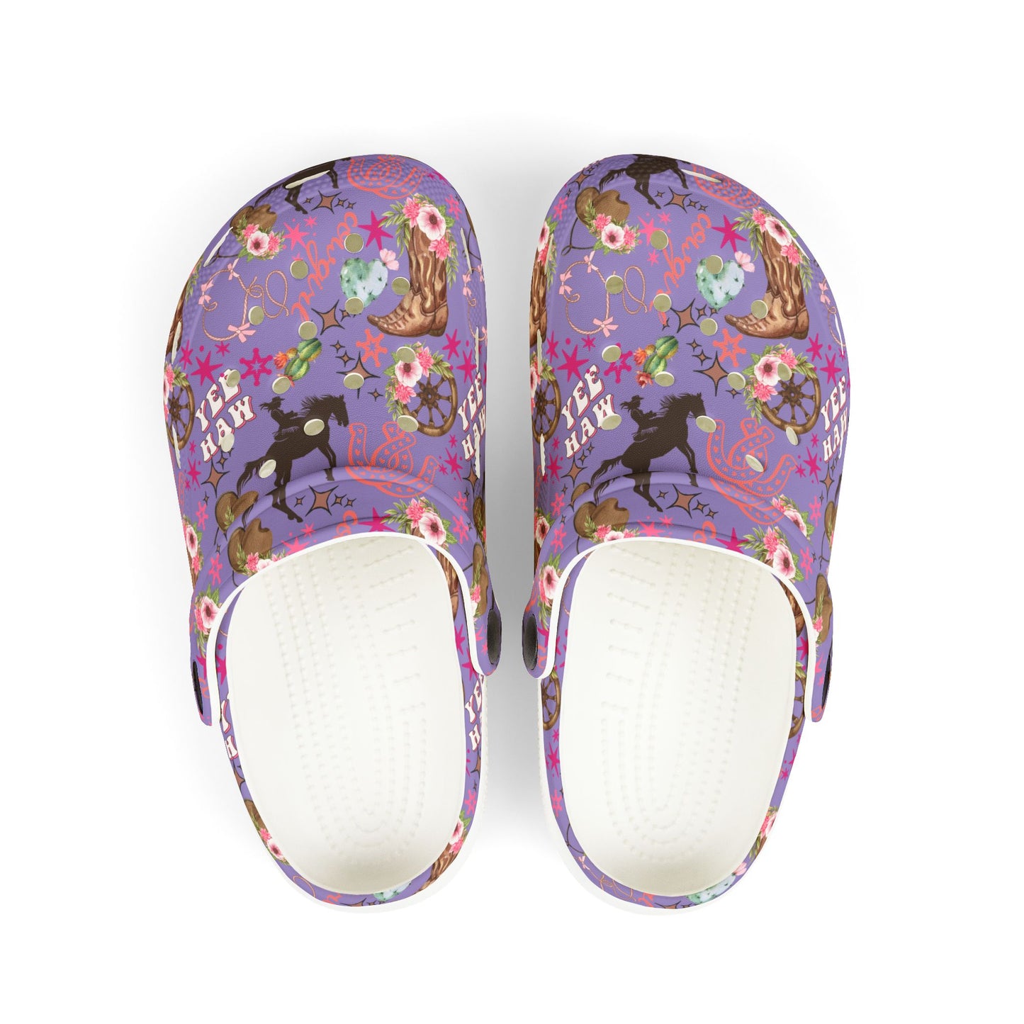 Kid's Foam Clogs - Cowgirl - Lavender