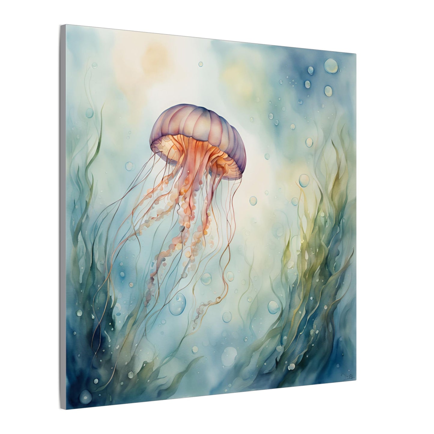 Matte Wall Canvas - Jellyfish - Neptune's Nursery Collection