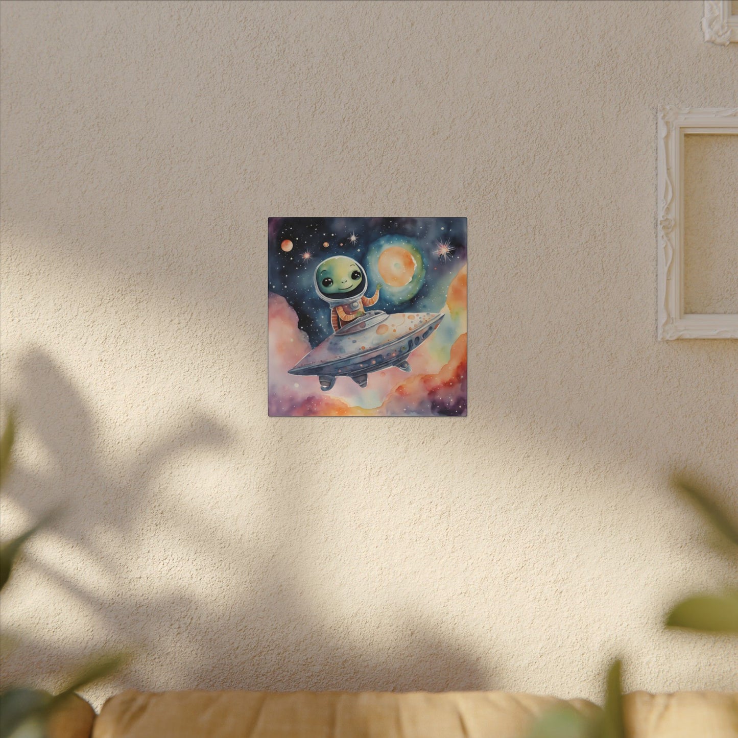 Matte Wall Canvas - Friendly Alien - Beyond the Stars Collection