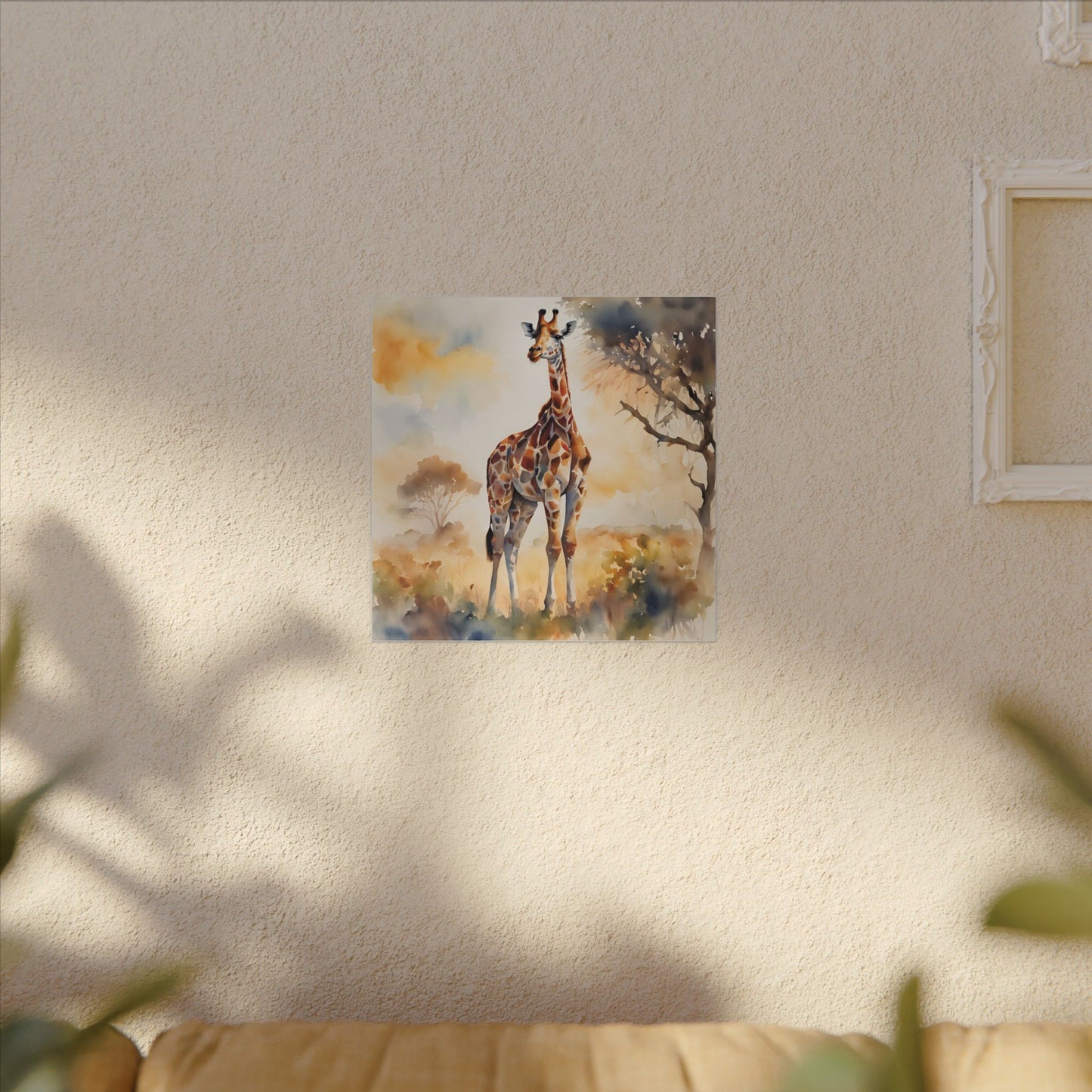 Matte Wall Canvas - Giraffe - African Safari Collection
