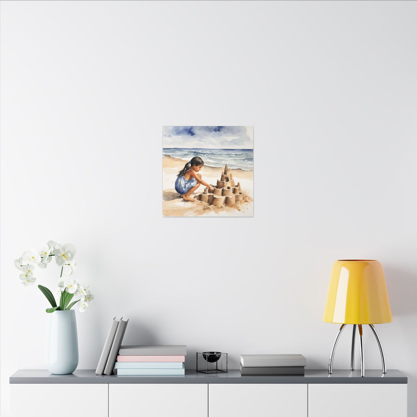 Matte Wall Canvas - Sand Castle - Neptune's Nursery Collection