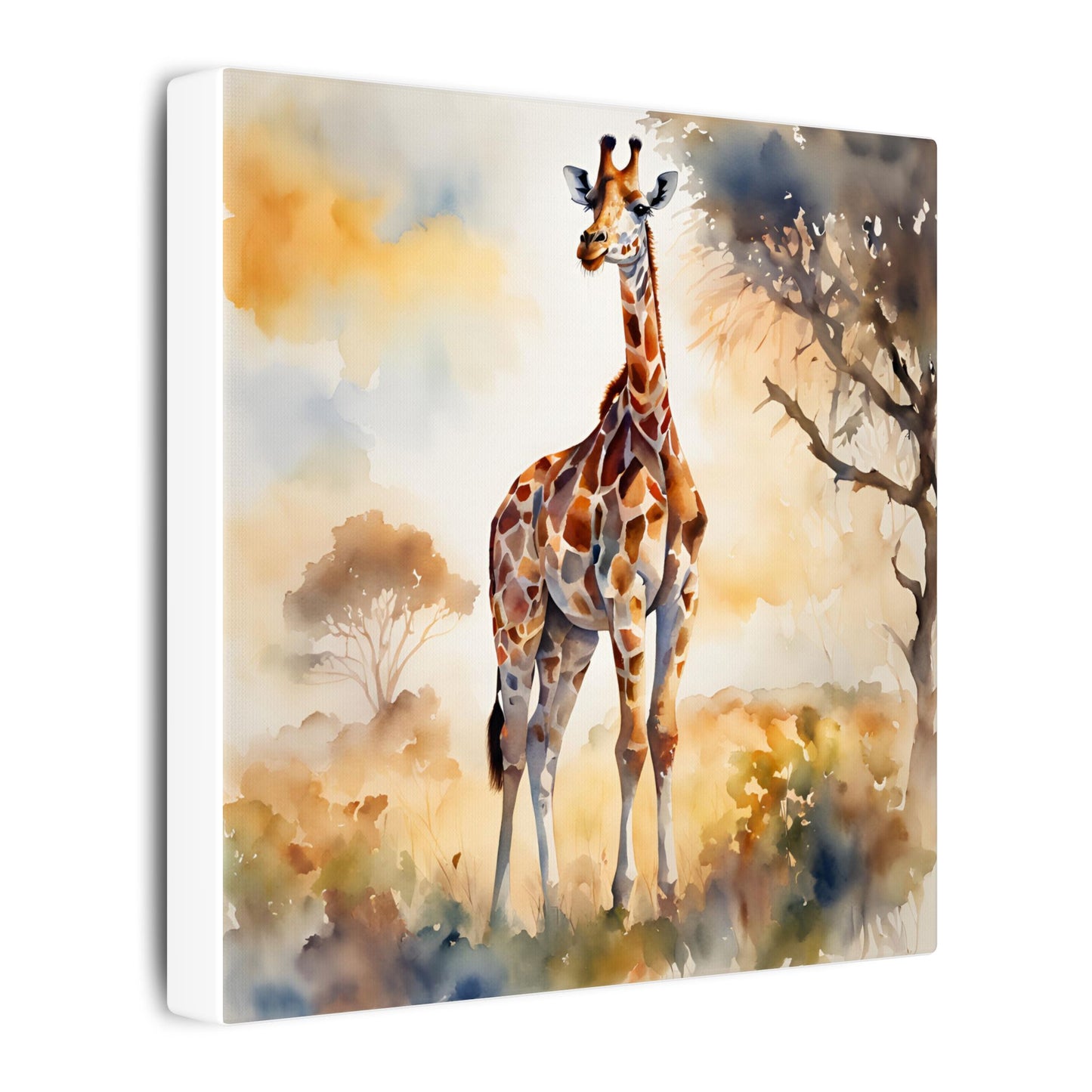Matte Wall Canvas - Giraffe - African Safari Collection