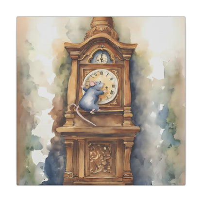 Matte Wall Canvas - Hickory Dickery Dock - Nursery Rhymes Collection