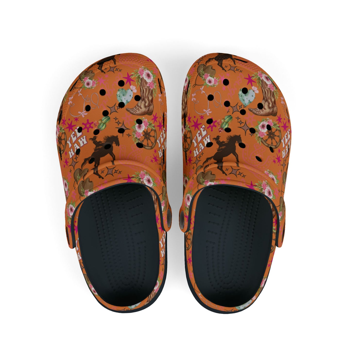Kid's Foam Clogs - Cowgirl - Natural Hide