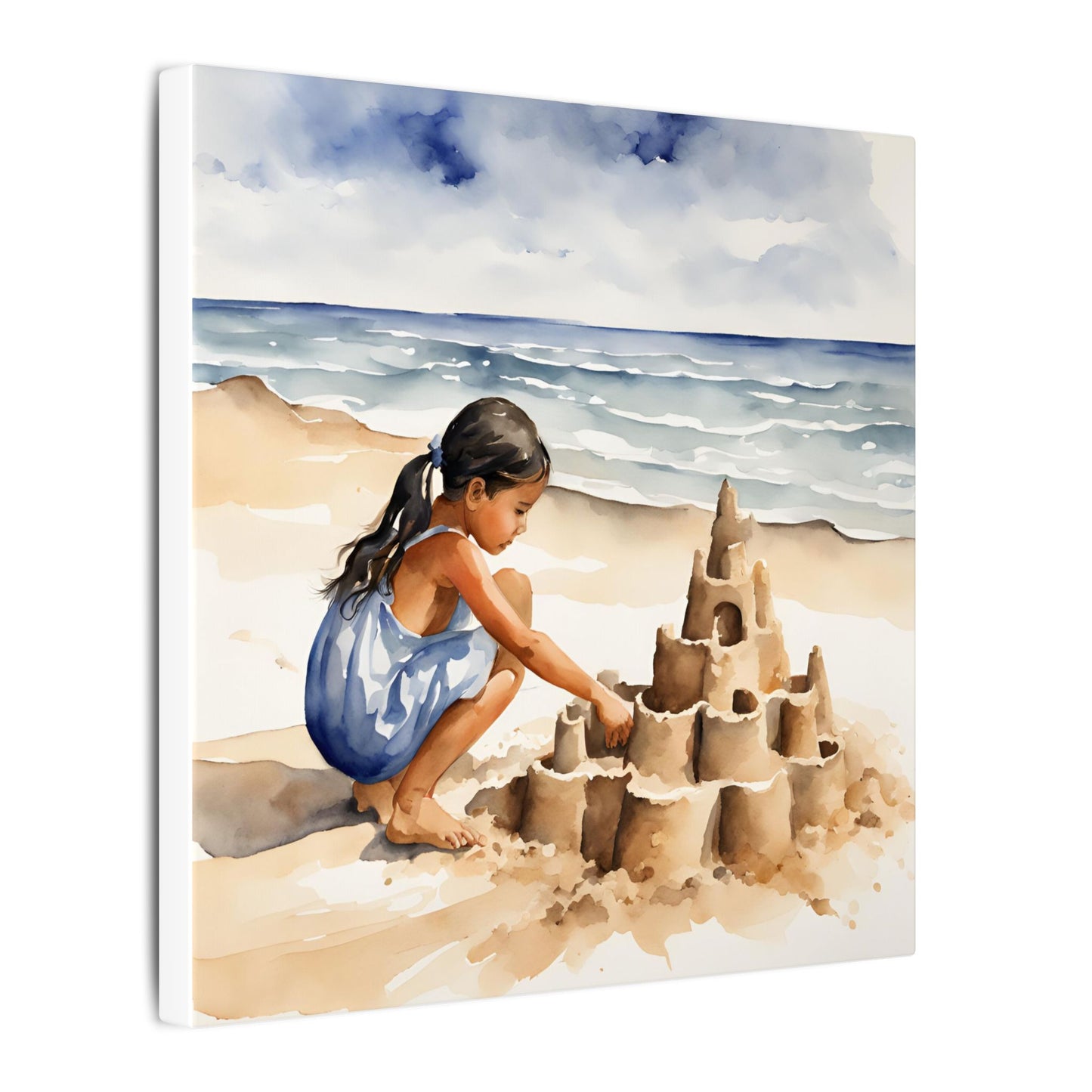 Matte Wall Canvas - Sand Castle - Neptune's Nursery Collection