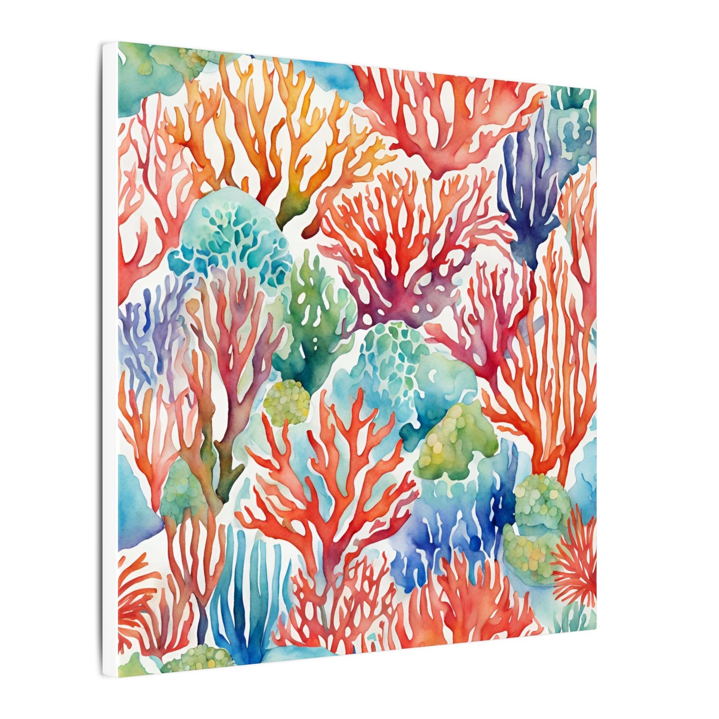Matte Wall Canvas - Coral - Neptune's Nursery Collection
