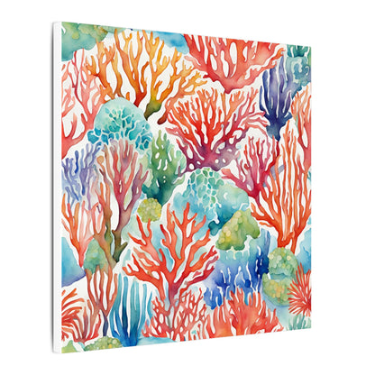 Matte Wall Canvas - Coral - Neptune's Nursery Collection