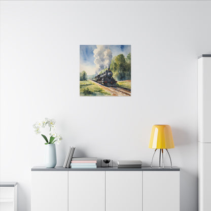 Matte Wall Canvas - Train has left the Station - Wheels & Wings Collection