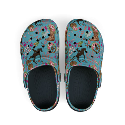 Kid's Foam Clogs - Cowgirl - Light Blue