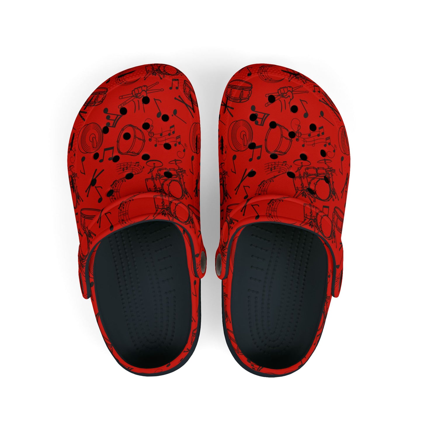 Kid's Foam Clogs - Drums - Red Hot