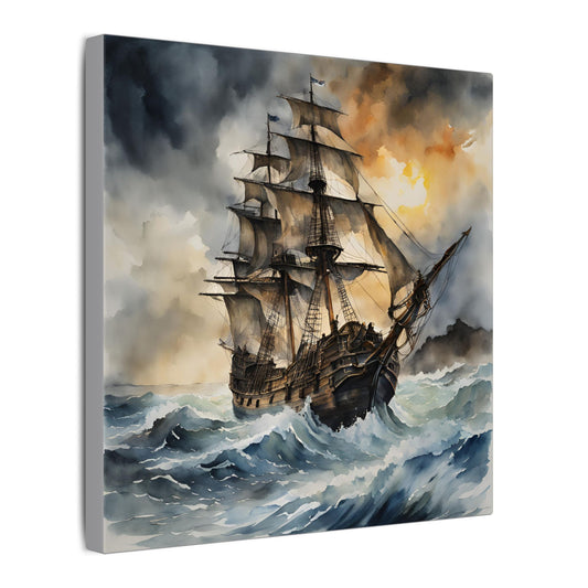 Matte Wall Canvas - Pirate Ship - Neptune's Nursery Collection