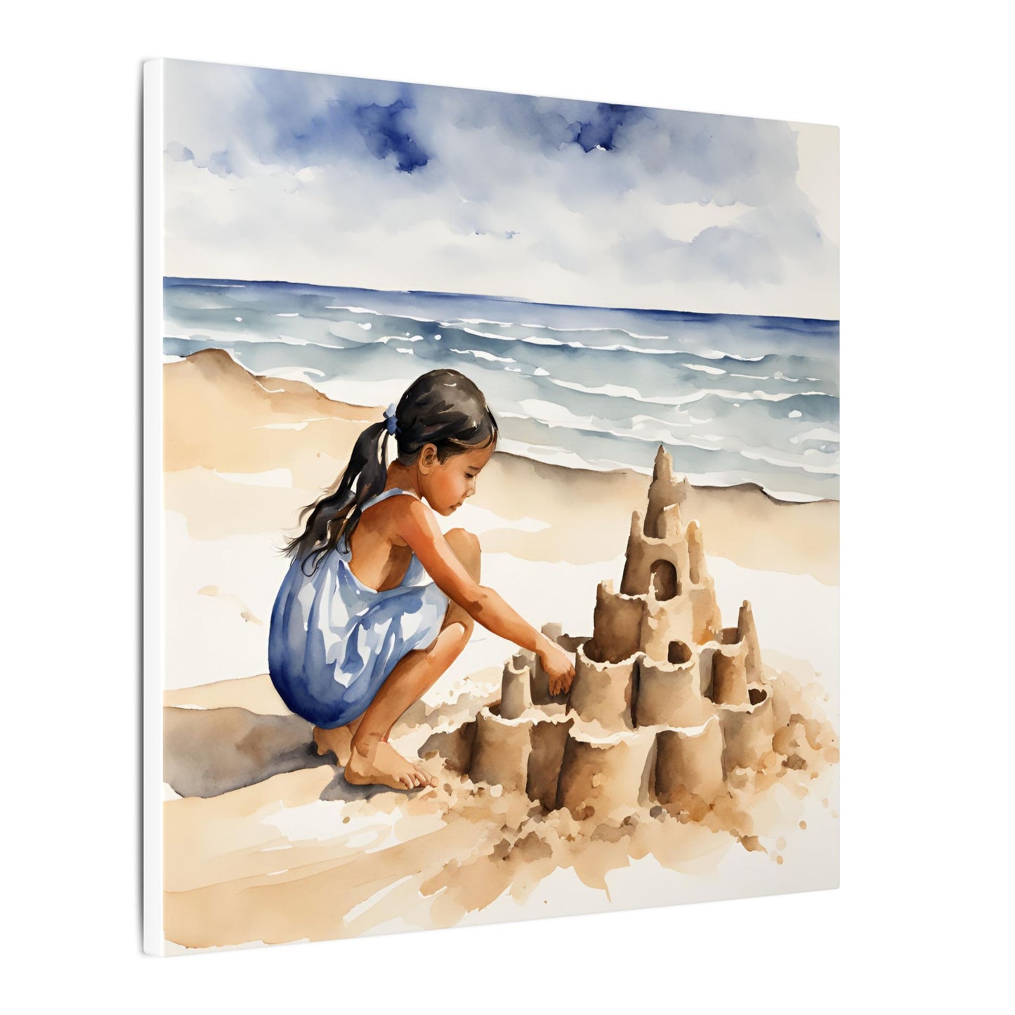 Matte Wall Canvas - Sand Castle - Neptune's Nursery Collection