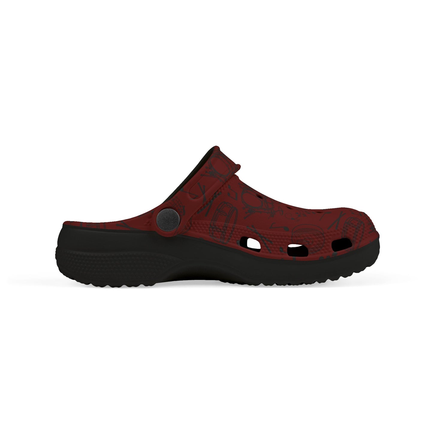 Kid's Foam Clogs - Drums - Maroon