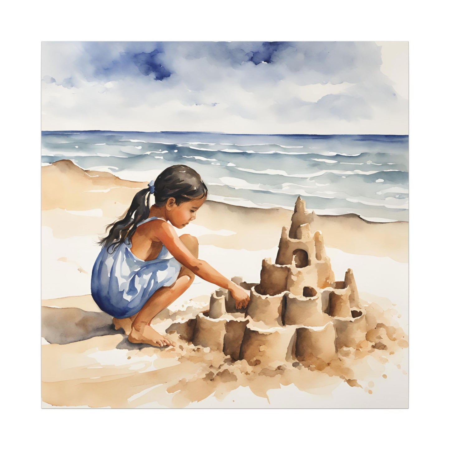 Matte Wall Canvas - Sand Castle - Neptune's Nursery Collection