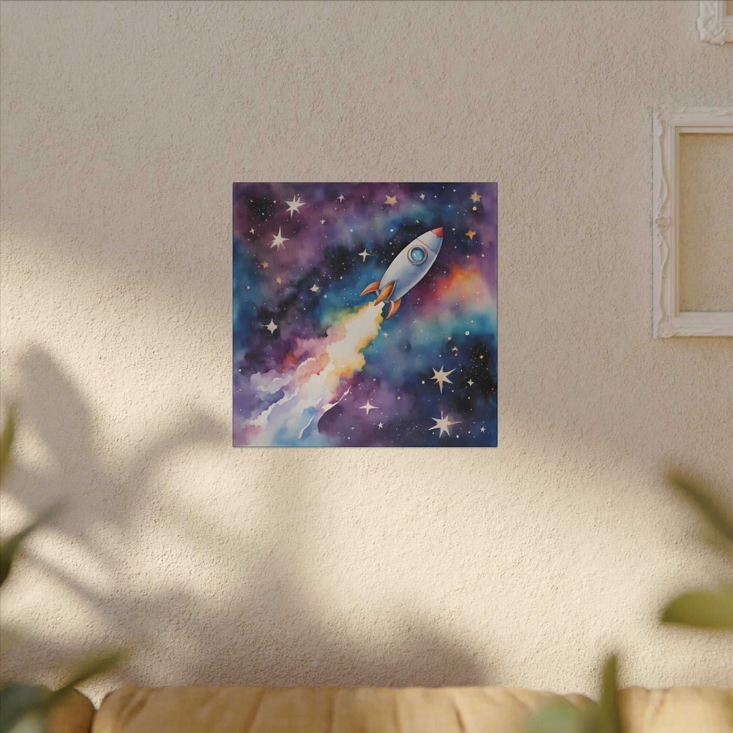 Matte Wall Canvas - Rocket Ship - Beyond the Stars Collection