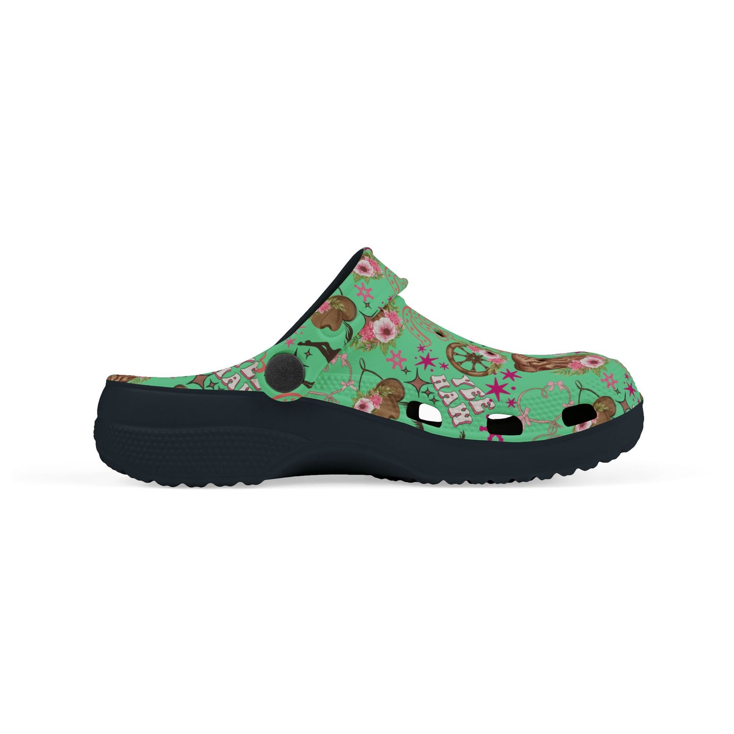 Kid's Foam Clogs - Cowgirl - Mint Green