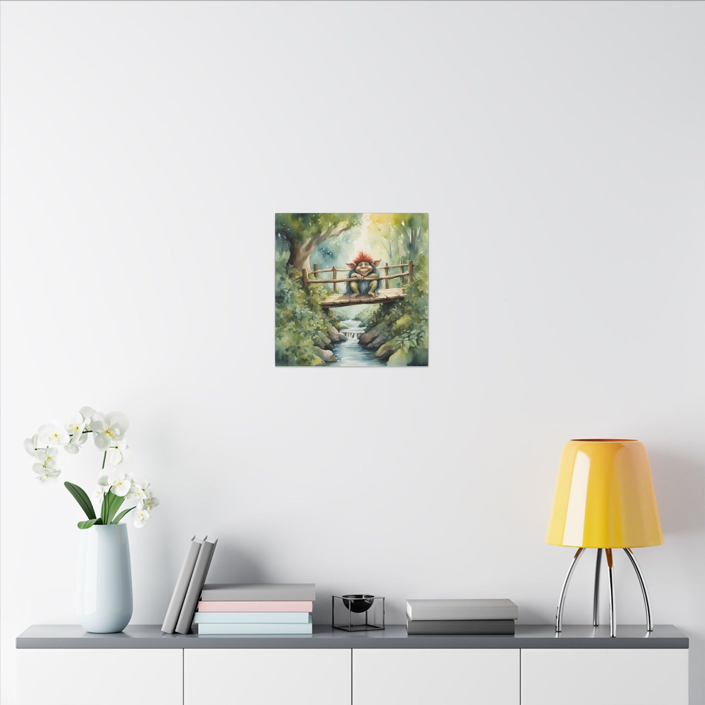 Matte Wall Canvas - Troll on the Bridge - Storybook Dreams Collection