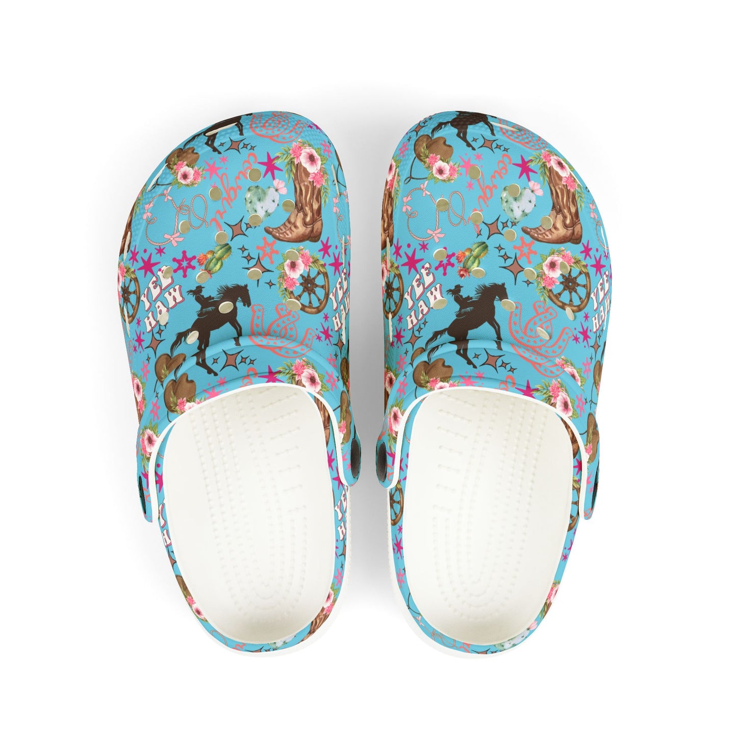 Kid's Foam Clogs - Cowgirl - Light Blue