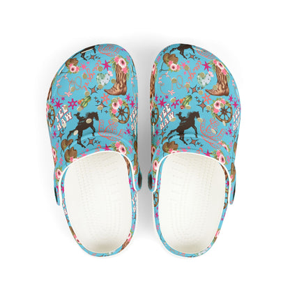 Kid's Foam Clogs - Cowgirl - Light Blue