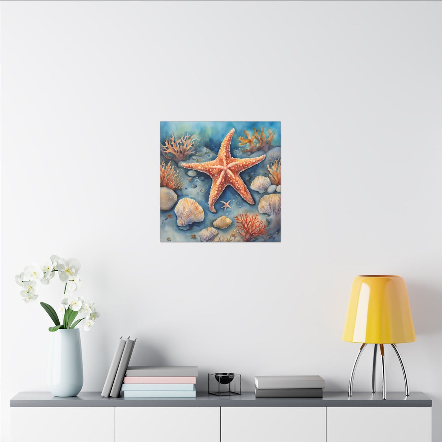 Matte Wall Canvas - Starfish - Neptune's Nursery Collection