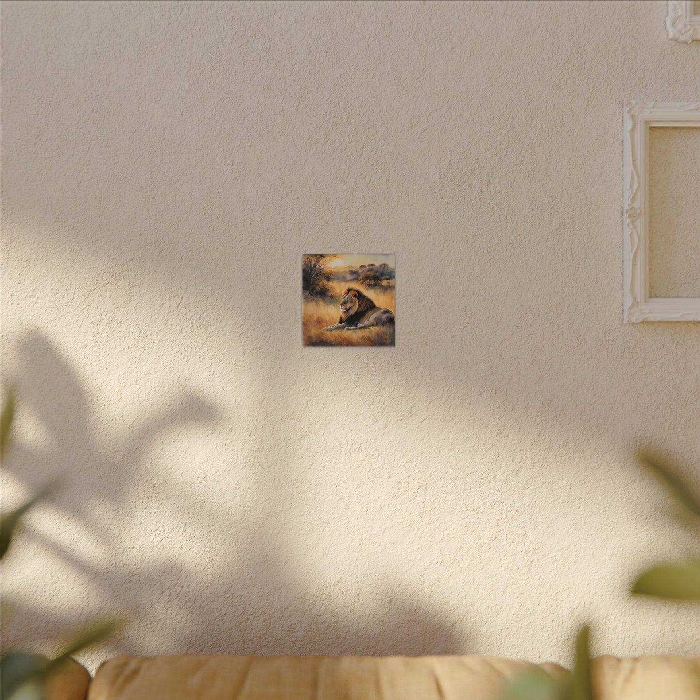 Matte Wall Canvas - Lion Sunrise - African Safari Collection