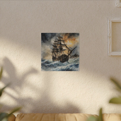 Matte Wall Canvas - Pirate Ship - Neptune's Nursery Collection